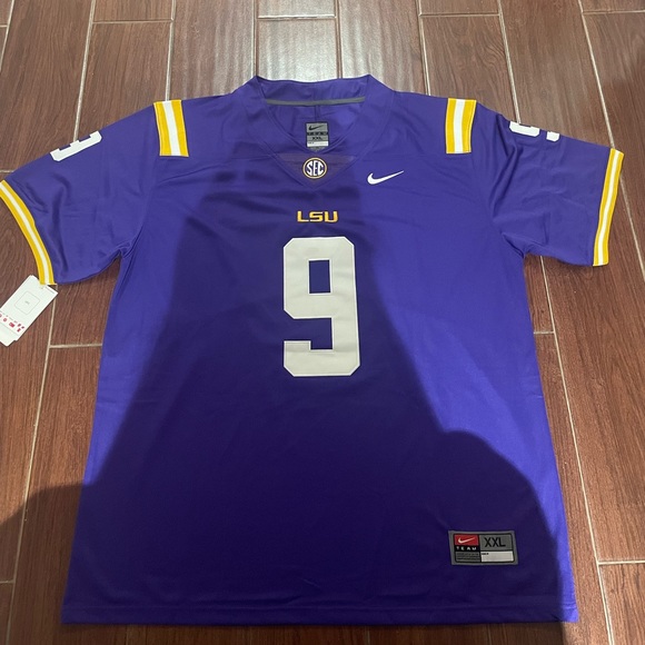 LSU Joe Burrow Purple Jerseys Sizes Small - 2XL - Picture 5 of 6